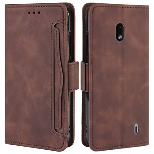 HualuBro Handyhülle für Nokia 2.2 Hülle Leder, Flip Hülle Cover Stoßfest Klapphülle Handytasche Schutzhülle für Nokia 2.2 Tasche (Braun)