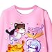 TOSUKAI Long Sleeve and Pants Girls Set Cartoon Shirt Set Kids Casual Outfit Fashion Playwear Clothes