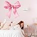 JarThenaAMCS Large Pink Bow Wall Stickers Trendy Bow Knot Wall Window Decals Watercolor Room Mural Stickers for Coquette Party Home Girls Bedroom Nursery Decor