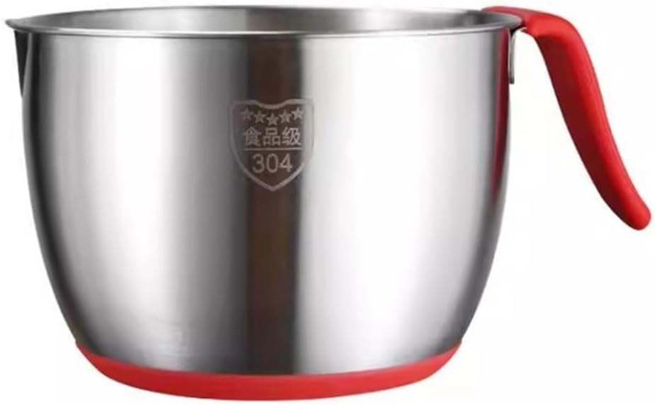 Mixing bowls,Household Kitchen Cooking Stainless Steel Baking Mixing Bowl with Graduated Handle(19cm)