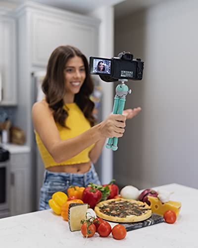 Joby Podzilla Medium Kit, Treppiede Flessibile, Attacco Griptight 360 Phone, Dai Creatori Del Gorillapod, Treppiede Per Smartphone, Compatibile Con Iphone, Action Cam, Dispositivi Fino A 1Kg, Azzurro - 2