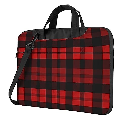 Sac à bandoulière ordinateur portable 14 pouces imprimé carreaux pour vos déplacements