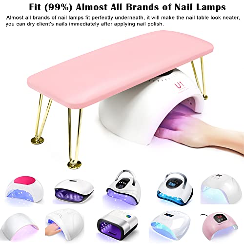 Big Nail Arm Rest, Anti-Slip Nail Cushion Hand Rest Professional Nail Tech Arm Rest Stand Manicure Hand Pillow For Nail Techs Salon Spa Home Use (Pink) #TOP3