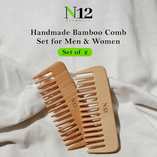 Set de 2 Peines de Bambú Natural miniatura 6