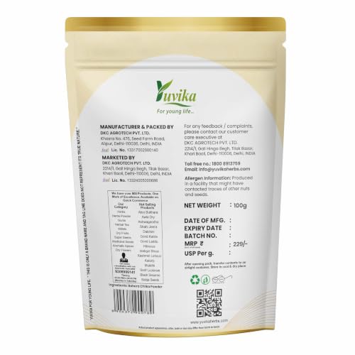 Image of Yuvika Bahera Chilka Powder - Terminalia Bellirica - Belliric Myrobalan 100 Grams