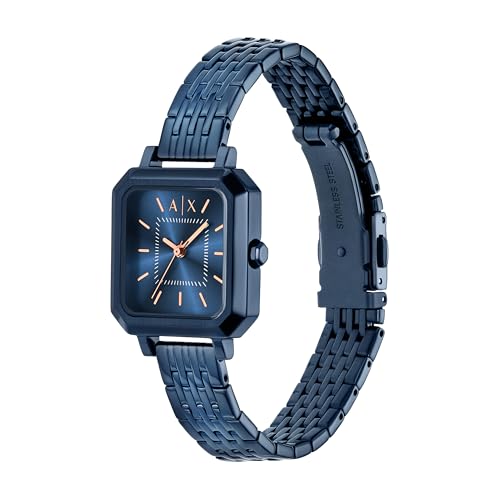 Image of Armani Exchange A|X Women's Watch, Square Three-Hand Stainless Steel Watch for Women