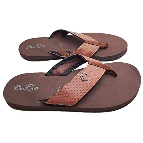 Chinelo DuRio Cartagena Masculino Premium Anatomico de Cour.o cor:Marrom;tamanho:44;genero:masculino