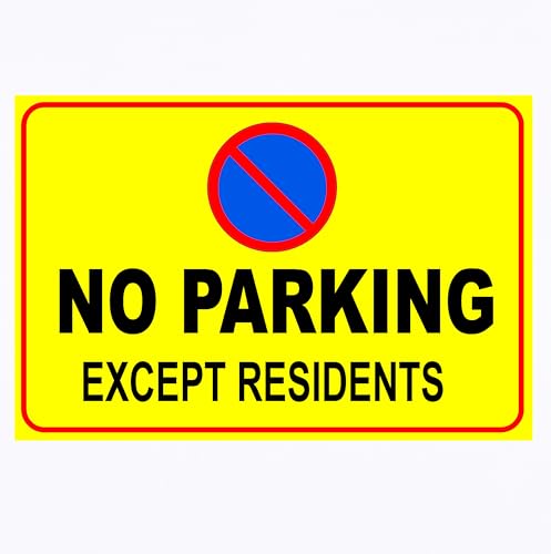 Panneau de sécurité résidentiel No parking pour entrée de garage et cour 60x40cm