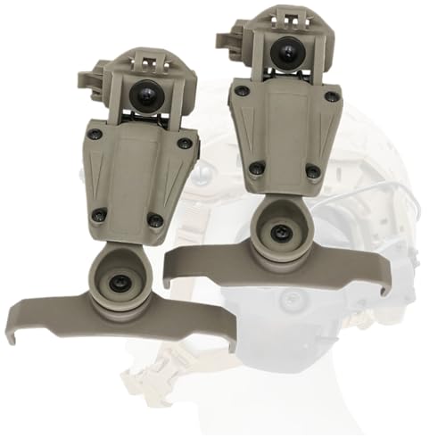 HEARFALCOM ARC Rail Adapter for Fast Series Helmets Compatible with Walker's Razor Earmuffs (Sand)