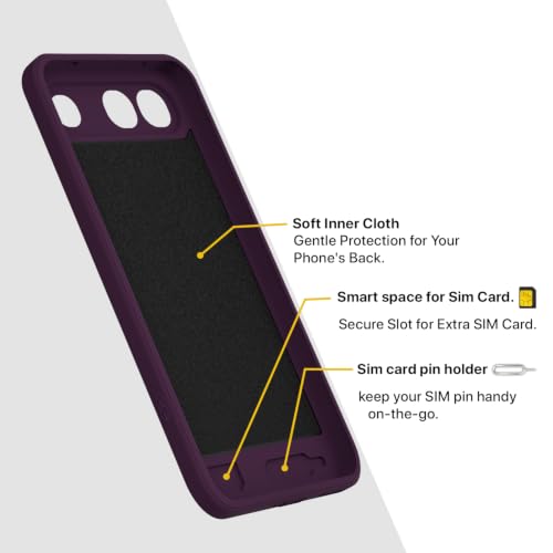 Image of Outlouders Back Cover for Vivo S2 5G | Soft Matte Silicone | Slim Fit | Magnetic-Safe Logo Design (Magnetic-Safe Not Compatible) | Shockproof | Camera Protection Bumper Case (Purple)
