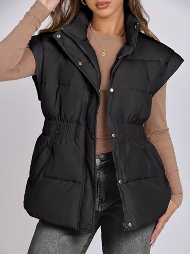 ANRABESS Women Puffer Vest Oversized Sleeveless Zip Up Stand Collar Lightweight Jackets 2025 Winter Warm Puffy Down Coats2