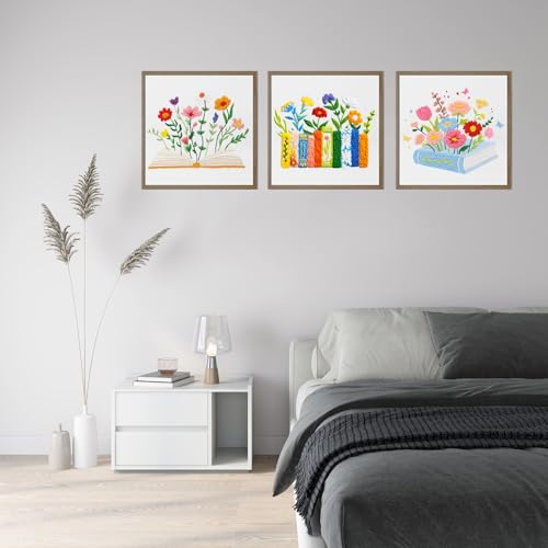 Image of Louise Maelys 3 Pack Floral Book Embroidery Kit for Beginners DIY Craft | Bring Creativity Home with Cross Stitch Kits. Complete Needlepoint Kit for Adults to Enjoy Gifts, Crafts and Wall Decor