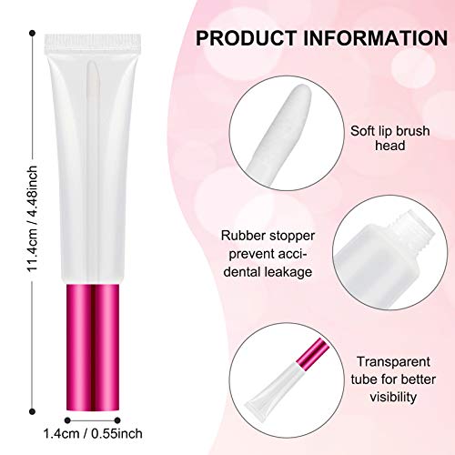 30 Pieces 10Ml Empty Lip Balm Bottle Plastic Lip Gloss Tube Reusable Lipstick Bottle Clear Lip Gloss Containers With Rubber Stoppers For Diy Lip Gloss By Suoundey #TOP1