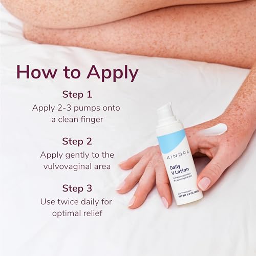 Kindra Loção hidratante Daily V XL – FSA HSA – Creme vaginal elegível para secura vaginal e desconfo