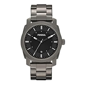 Fossil Watch for Men Machine, Quartz Movement, 42 mm Smoke Stainless Steel Case with a Stainless Steel Strap, FS4774