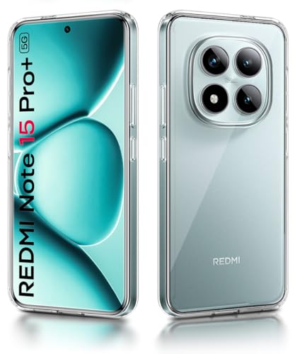 Image of WOW IMAGINE Transparent Back Cover Case for Redmi Note 15 Pro Plus 5G | Raised Bumps for Full Device & Camera Protection Shockproof TPU Silicone Back Case Mobile Cover - Transparent