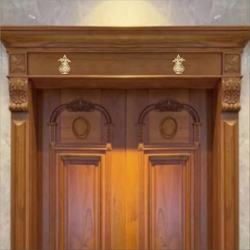 Image of Antique Brass Finish Kalash Shape Door Hanging | Decorative Wall & Door Accent for Home Entrance | Traditional Indian Door Decor | Pooja Room, Main Door, Temple & Festive Decoration