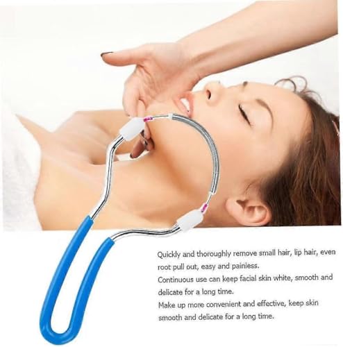 Image of Facial Hair Remover for Women, Spring Threading Tool | Face Hair Remover for Upper Lip, Chin, Forehead & Cheeks | Manual Epilator for Peach Fuzz Removal | Reusable Portable Beauty Care Tool