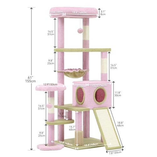 YITAHOME Torre para Gatos 61 Pulgadas con Hamaca y Rascadores miniatura 4