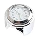 KIMISS Lenker-Zifferblatt Motorraduhr， Motorrad Lenkeruhr， Motorradhalterung Uhr Runde Uhr Aluminium Wasserdicht Leuchtend Universal für 7/8in-1in Lenker(Weiß)