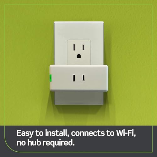 Leviton Decora Smart Dimmer Plug, Wi-Fi 2nd Gen, Works with Matter, My Leviton, Alexa, Google Assistant, Apple Home/Siri & Wire-Free Anywhere Companions for Switched Outlet, D23LP-1RW, White by Leviton - Used condition - Image 3