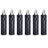 Flaroey Estante de almacenamiento de bolsas de plástico, bolsa de basura redonda para cocina, artículos diversos, caja de almacenamiento de pared, almacenamiento de cocina, color negro