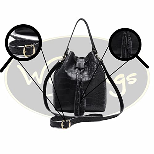 Bolsa Saco Feminina Alça Removível Linda Willibags (Preta)