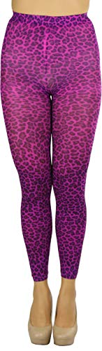 ToBeInStyle Women’s Footless Opaque Animal Zebra Tiger Tights Hosiery