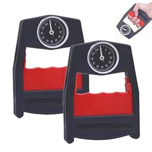 2 Pieces Hand Grip Dynamometer, Grip Strength Trainer,grips Strength Tester, GripStrength Measurement Meter, Test GripStrength Device, Handheld Strengthener Exerciser, For Climbers, Athletes