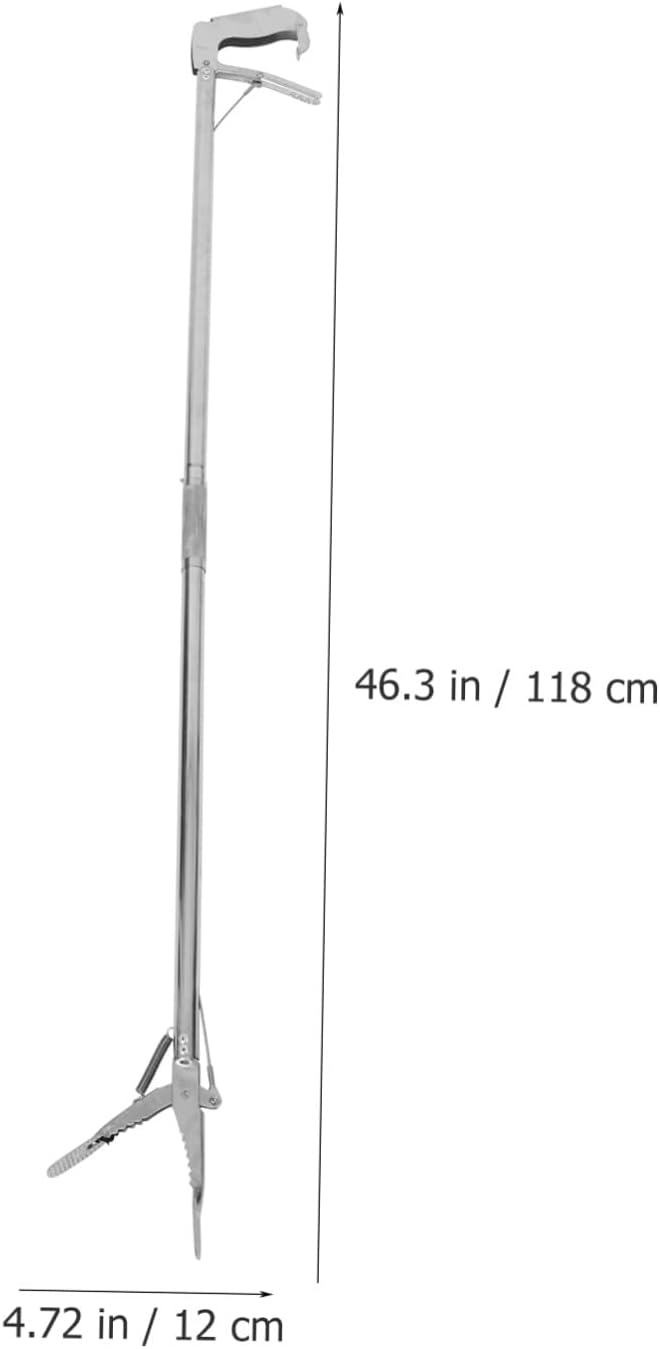 Heavy Duty Grabber Tool Long Foldable Picker Stainless Steel Pickup Stick for Elderly Trash Grabbers and