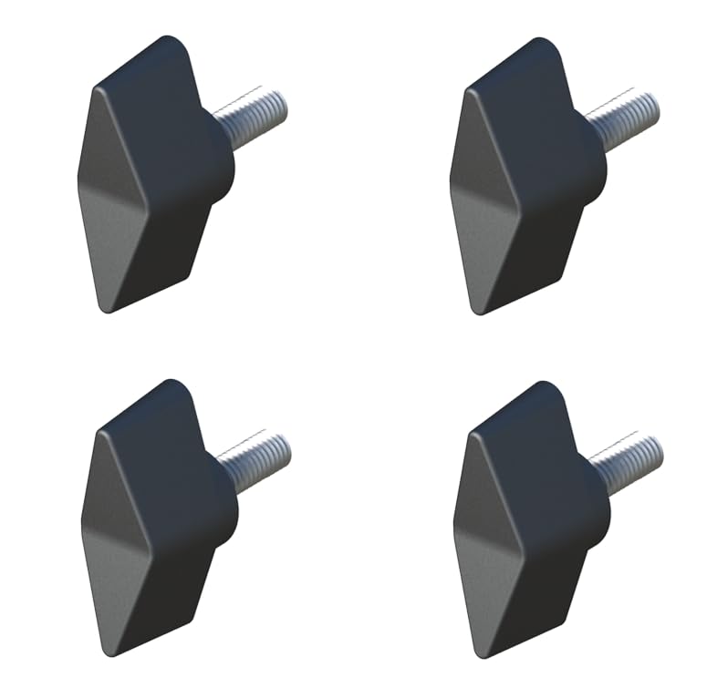 cyclingcolors 4x tornillos de mariposa M5x18 con perno roscado acero + plastico