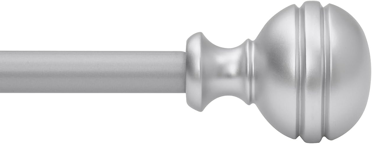 UTOPIA ALLEY Wall Mounted 5/8 Inch Curtain Rod - Curtain Rods For Windows 86 to 120 Inch, Adjustable Drapery Rods, Bedroom & Living Room Curtain Rods, Tapestry Poles (Nickel, 86"-120")