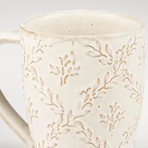 Primitives by Kathy Cottage Vine Mug, Cream Glaze, 118713 Primitives by Kathy Cottage Vine Mug Cream Glaze 118713