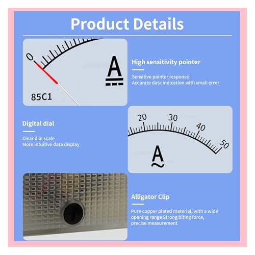 Ampèremètre de pointeur 85L1 AC 3A avec mesure précise et stable