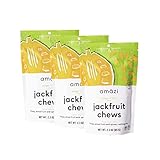 Jackfruit Chews by Amazi - Dried Fruit Snacks, Organically Grown, Vegan, Paleo, Gluten Free, Nut Free, Natural Snacks (Ginger Lime, 3 Pack)