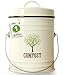 Third Rock Compost Bin Kitchen – 1.0 Gallon Countertop Compost Bin with Lid – Kitchen Compost Bin Countertop – Indoor Compost Bin Kitchen Counter Includes Inner Compost Bucket Liner - Indoor Composter