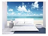 wall26 - Sand of Beach Caribbean Sea - Removable Wall Mural | Self-Adhesive Large Wallpaper - 66x96...