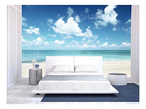 wall26 - Sand of Beach Caribbean Sea - Removable Wall Mural | Self-Adhesive Large Wallpaper - 66x96 inches