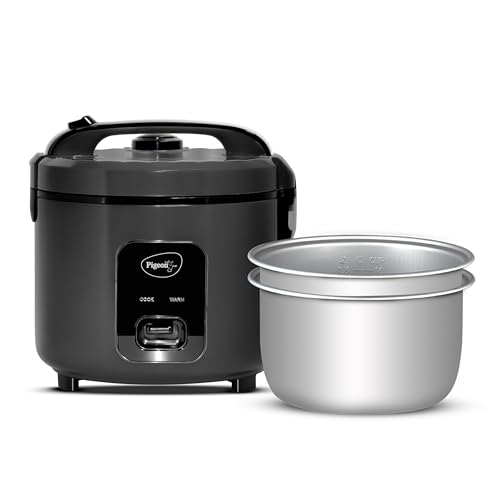 Pigeon Easy 3L Electric Rice Cooker with 2 Pots, Keep warm functi...