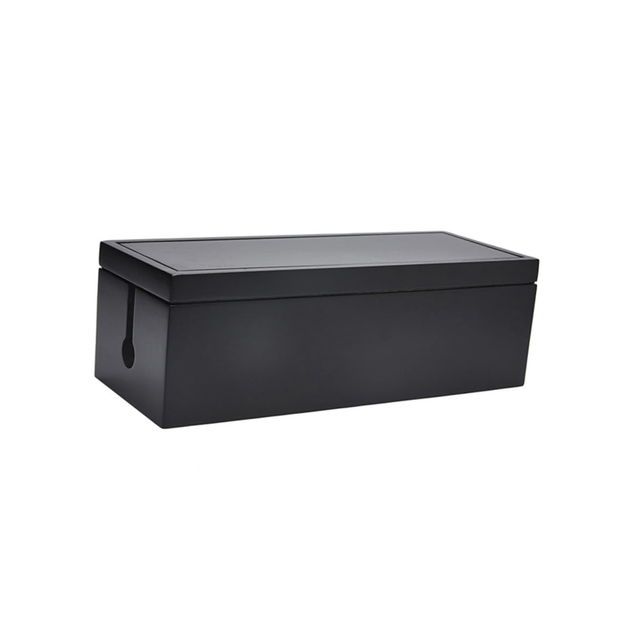Caja Organizadora de Cables y Enchufes para Almacenamiento Rápido Negra de Plástico Tapa Abierta Hogar y Oficina