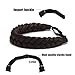TOECWEGR Braided Headband Fishtail Hair Braid Curly Hairpiece Classic Chunky Wide Plaited Braids Elastic Synthetic Headband Ladies Beauty Accessories
