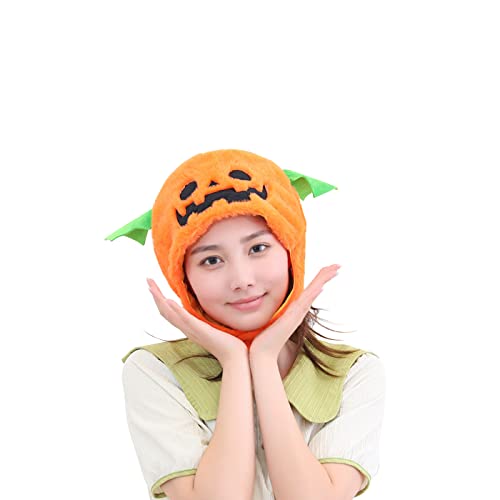 Edostree ハロウィン かぼちゃあたま かぶりもの バラエティグッズ かぼちゃ コスプレ 帽子 かぶり物 おもしろ アニマル 写真撮影 パーティー コスプレ 小物 プレゼント YLNGMZ-01