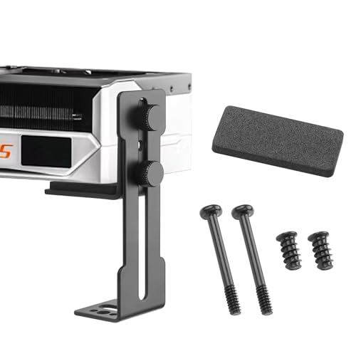 YAODHAOD Soporte de GPU, soporte para tarjetas gráficas, soporte para tarjetas de video, soporte ajustable antihundimiento de GPU de 6 a 96 mm (negro)