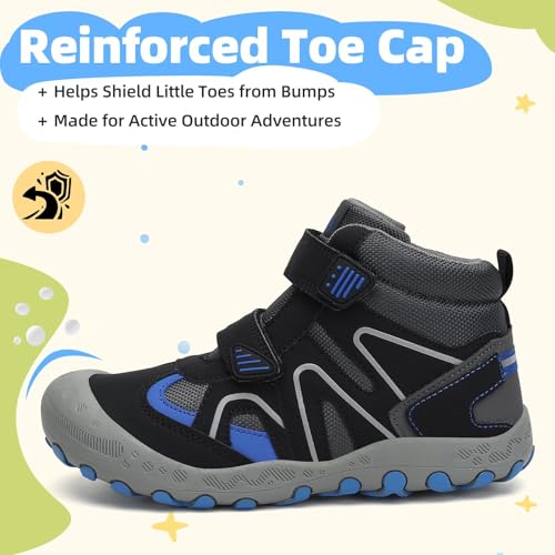 Image of Mishansha Kids Water Resistant Hiking Boots, Boys Girls Anti Collision Anti-Skid Athletic Outdoor Ankle Adventure Trekking Shoes