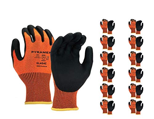 Pyramex GL404CL PU 13g HPPE HiVis Org Liner A4 Cut- Large Large