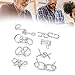 8 Stück Denksportaufgaben Metalldraht Puzzles, Intelligenz Schnallenverschluss Wireloop Puzzles IQ Test Mind Game Toy, IQ Challenge Toys Geschenke für Kinder Erwachsene Senioren