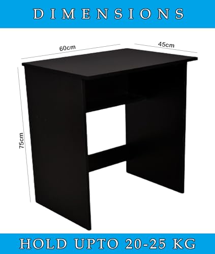 Image of Callas Multipurpose Computer Desk | Home /Office Desk | Writing Modern Simple Study Desk | Sturdy Small Desks for Small Spaces | Laptop Table (Engineered Wood | ST-08-Black)