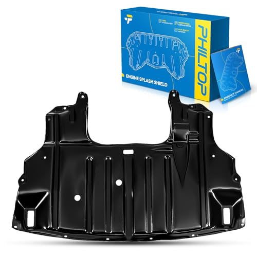 Image of PHILTOP Front Lower Engine Splash Shield Under Cover Compatible with 1998-2005 Lexus GS300, 1998-2000 GS400, 2001-2005 GS430, Engine Case Guards Replace# LX1228107