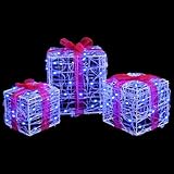 Festnight 3er Set Led Geschenkbox Outdoor Indoor Beleuchtet Weihnachtsdeko Geschenke Weihnachten Deko Weihnachtsfiguren Außen Weihnachtsdekoration Innen Weihnachtsbeleuchtung