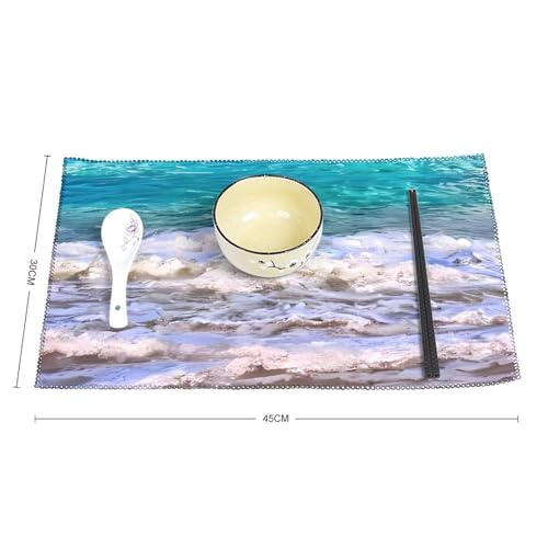 Lot de 6 sets de table blancs design pour salle à manger - 3